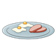 Ham and Eggs Plate 
