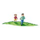 Children Running across grass