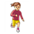 Girl Running Color PDF