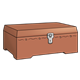 Brown Chest with a silver latch
