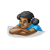 Girl Resting Color PNG
