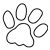 Green Paw Print Line PNG