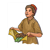 Boy Holding Lunch Color PDF
