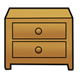 Brown Dresser with two drawers