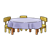 Table and Chairs Color PNG