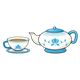 Tea Set blue and white