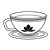 Teacup on Saucer Line PNG