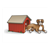 Dog in Doghouse Color PDF