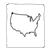 USA Map Line PNG