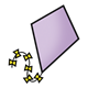 Purple Kite with yellow bows