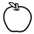 Red Apple Line PNG