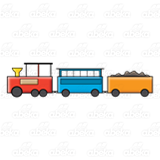 Train Engine and Car
