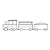 Train Engine and Car Line PNG