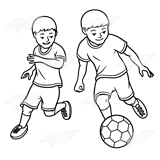 Boys Playing Soccer