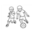 Boys Playing Soccer Line PDF