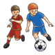 Boys Playing Soccer 