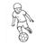 Boy Playing Soccer Line PDF