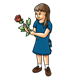 Girl Holding Rose 
