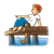 Relaxed Boy on Dock Color PNG