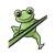 Frog Climbing Color PNG
