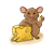 Mouse Eating Cheese Color PNG