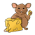 Mouse Eating Cheese Color PNG