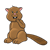 Worried Beaver Color PNG