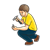 Boy with Tools Color PNG