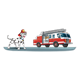 Fire Engine and Dog 