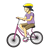 Girl Riding Bike Color PNG