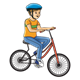 Boy Riding Red Bike 