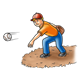 Boy Pitching on dirt