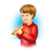 Boy Eating Hot Dog Color PNG