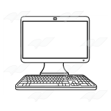 Gray Computer Screen