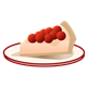 Cherry Cheesecake piece on a plate