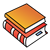 Two Stacked Books Color PNG