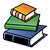 Three Stacked Books Color PNG