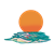 Sunset over Ocean Color PNG