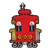 Red Train Caboose Color PNG