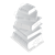 Gray Book Stack Color PNG
