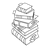 Gray Book Stack Line PNG