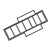 White Deck Chair Line PNG