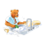 Bear Washing Dishes Color PNG