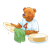 Bear Drying Dishes Color PNG