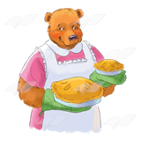 Mom Bear with Pies