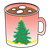 Pink Christmas Mug Color PNG