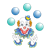 Clown Juggling Color PNG