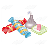 Four Wrapped Candies