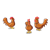 Three Brown Hens Color PNG