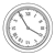 Gold Clock Line PNG